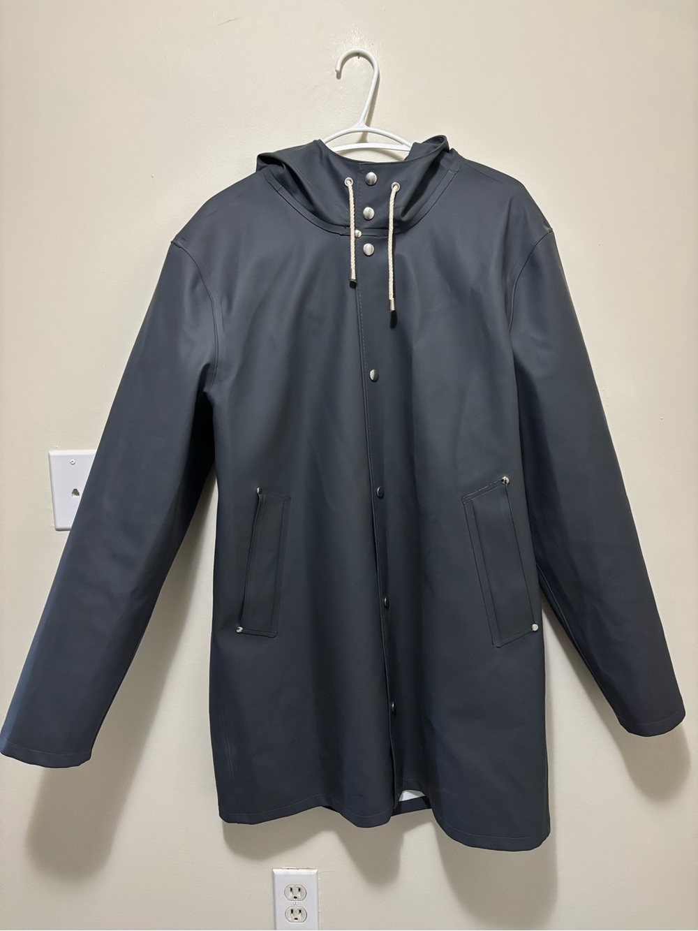 Stutterheim Stockholm Raincoat Black Size Large